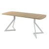 Обеденный стол AMC Elite (серии SLIM) / E20(1100) D2 (серебро/Дуб Небраска Натуральный)