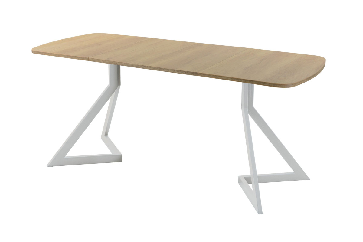 Обеденный стол AMC Elite (серии SLIM) / E20(1100) D2 (серебро/Дуб Небраска Натуральный)