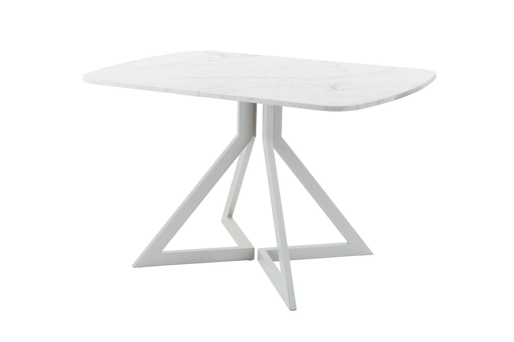 Обеденный стол AMC Elite (серии SLIM) / E20(1200) D2 (серебро/Мрамор Кристалл)