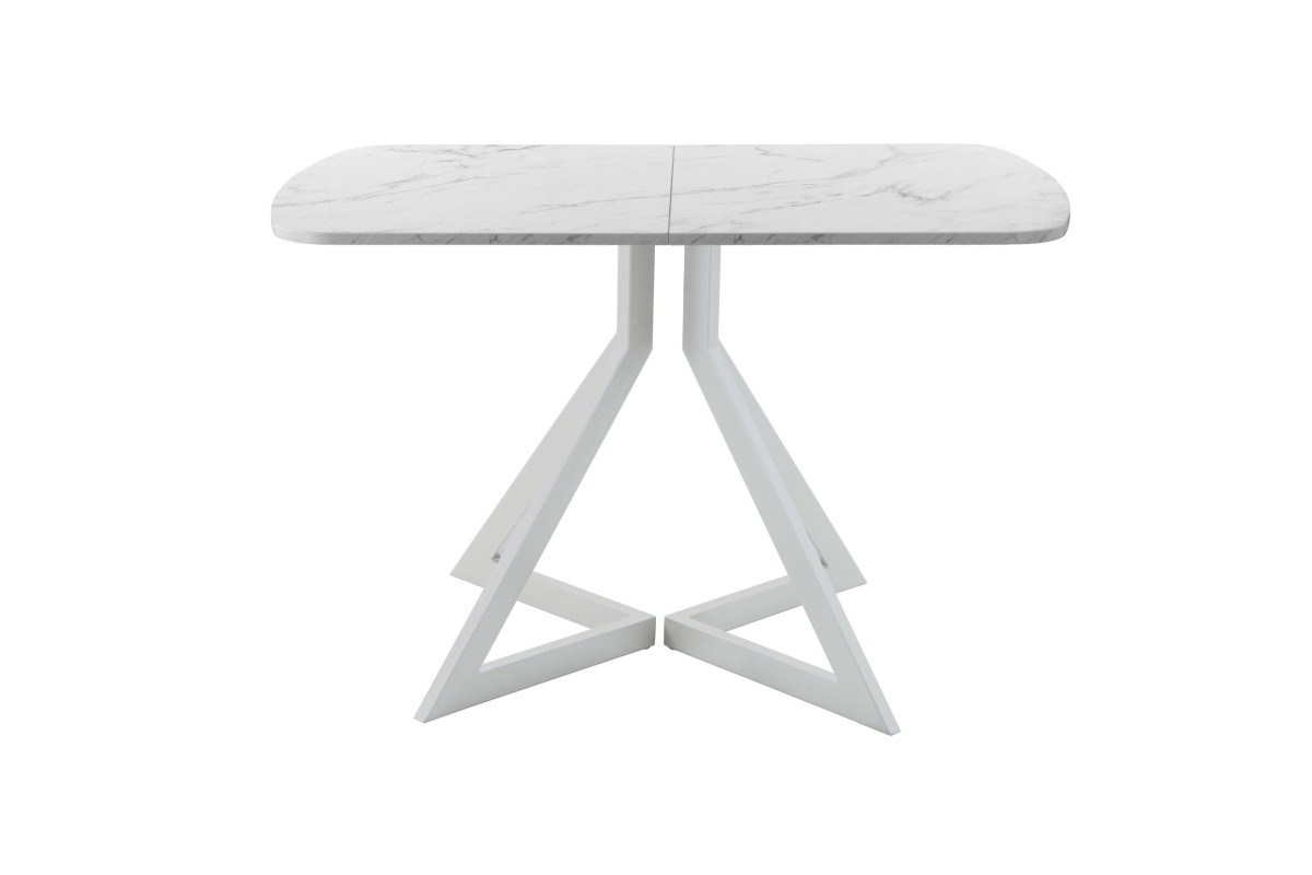 Обеденный стол AMC Elite (серии SLIM) / E20(1200) D2 (серебро/Мрамор Кристалл)