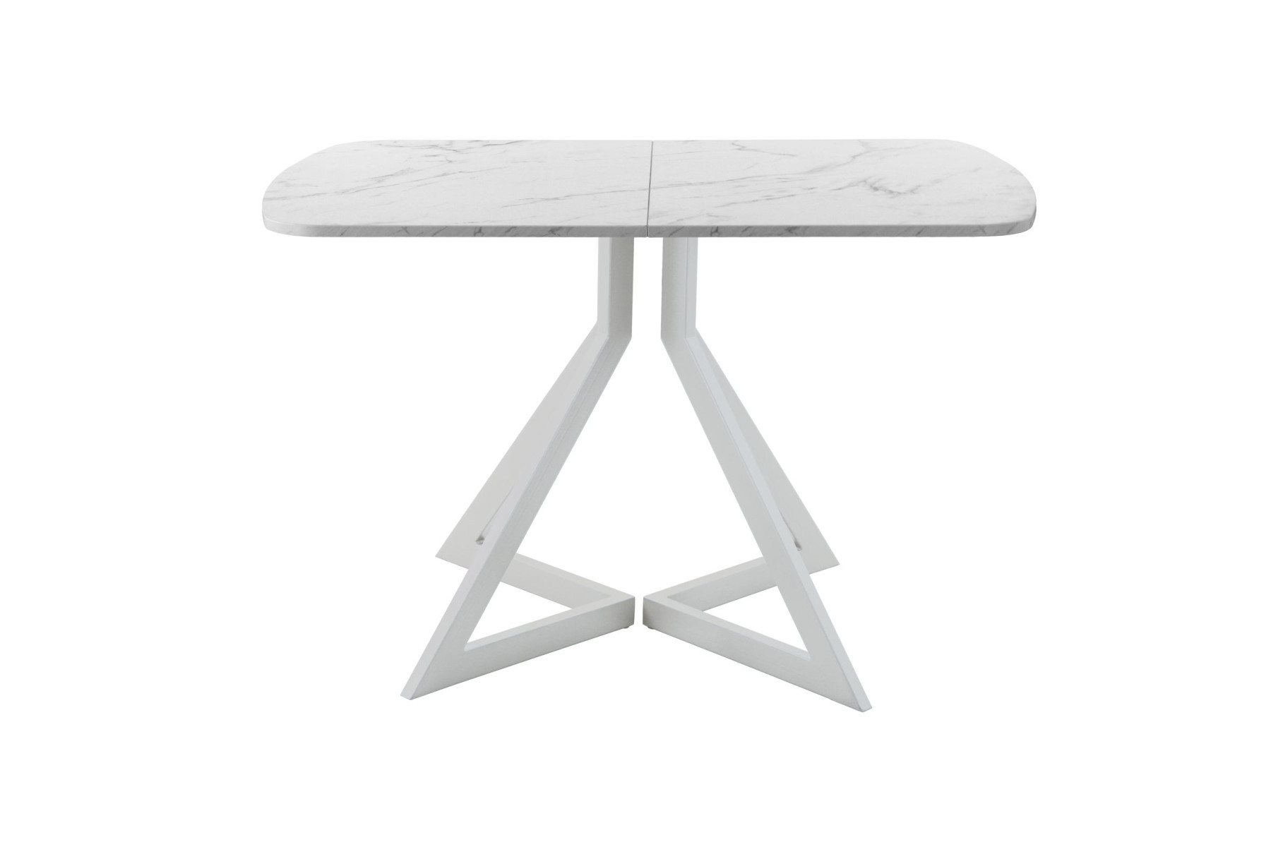 Обеденный стол AMC Elite (серии SLIM) / E20(1200) D2 (серебро/Мрамор Кристалл)