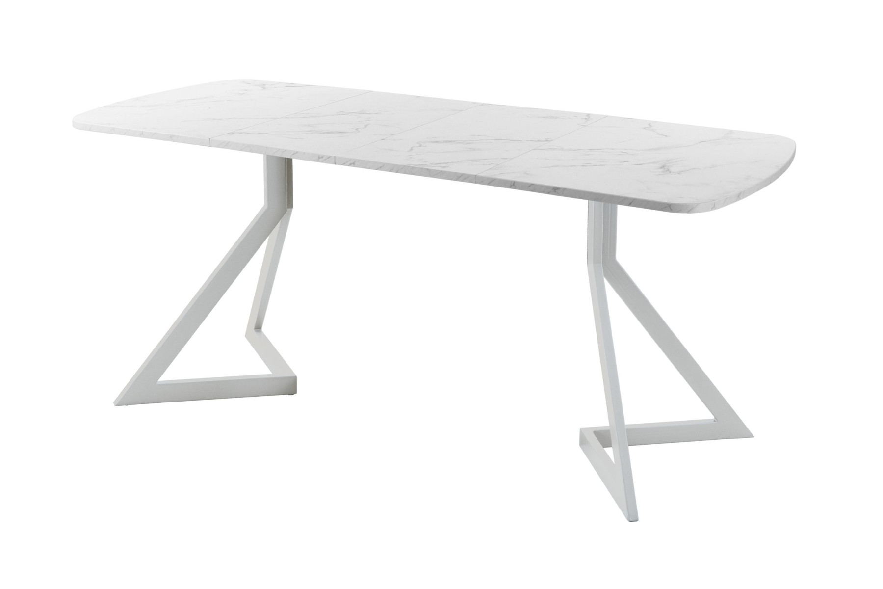 Обеденный стол AMC Elite (серии SLIM) / E20(1200) D2 (серебро/Мрамор Кристалл)