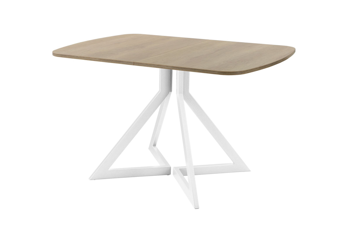 Обеденный стол AMC Elite (серии SLIM) / E20(1200) D2 (белый/Дуб Небраска Натуральный)