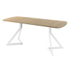 Обеденный стол AMC Elite (серии SLIM) / E20(1200) D2 (белый/Дуб Небраска Натуральный)