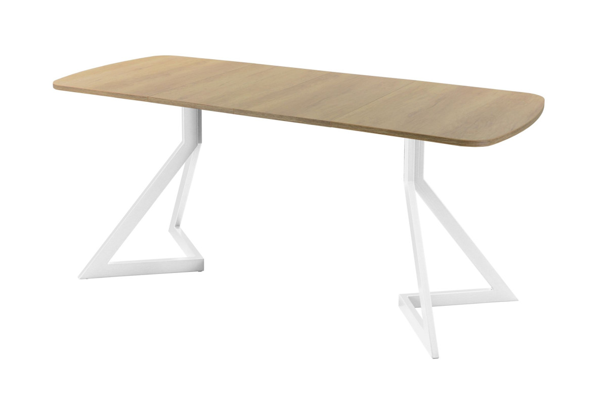 Обеденный стол AMC Elite (серии SLIM) / E20(1200) D2 (белый/Дуб Небраска Натуральный)