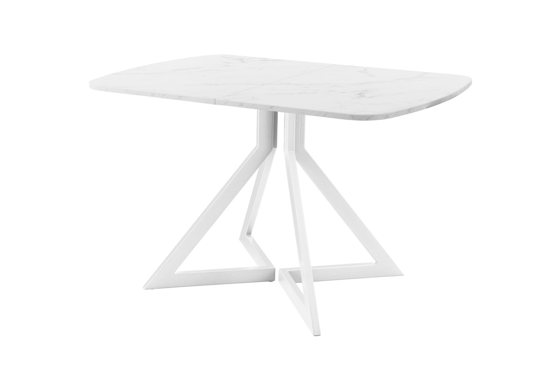 Обеденный стол AMC Elite (серии SLIM) / E20(1200) D2 (белый/Мрамор Кристалл)