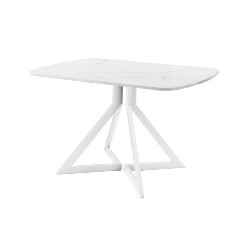 Обеденный стол AMC Elite (серии SLIM) / E20(1100) D2 (белый/Мрамор Кристалл)
