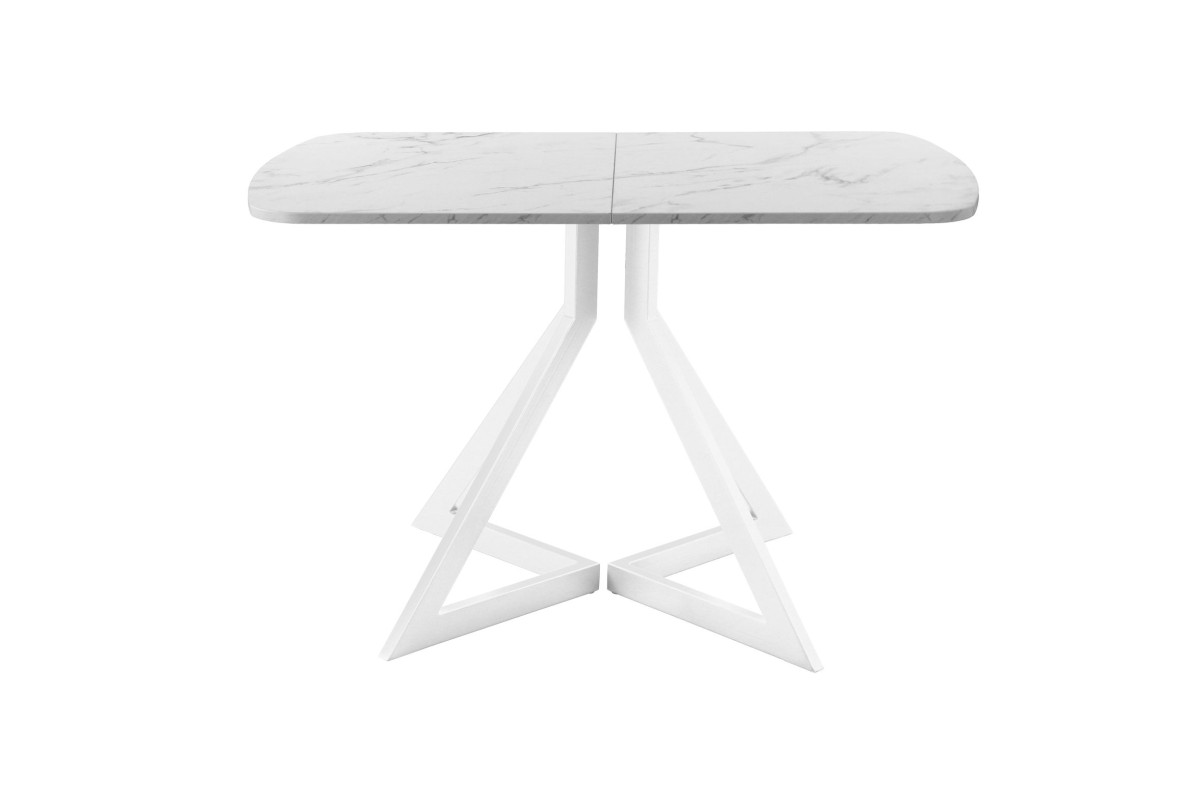 Обеденный стол AMC Elite (серии SLIM) / E20(1200) D2 (белый/Мрамор Кристалл)