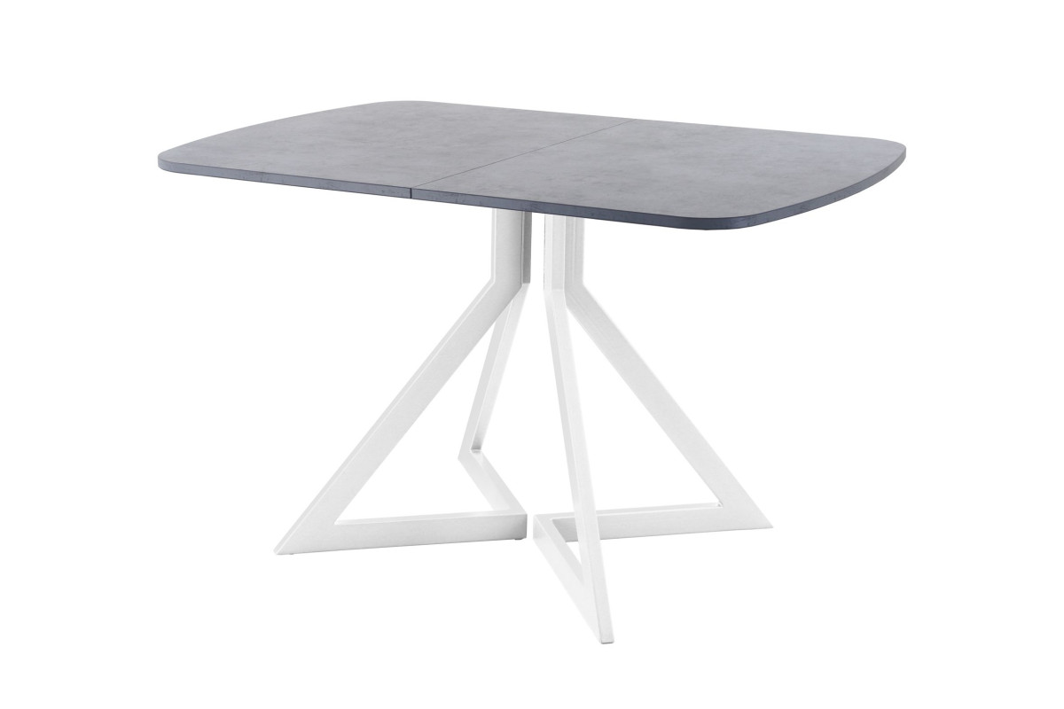Обеденный стол AMC Elite (серии SLIM) / E20(1200) D2 (белый/Бетон Чикаго светло-серый)