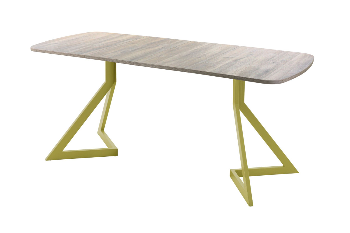 Обеденный стол AMC Elite (серии SLIM) / E20(1200) D2 (золото/Дуб Уайт-Ривер песочно-бежевый)