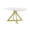 Обеденный стол AMC Elite (серии SLIM) / E20(1100) D2 (золото/Мрамор Кристалл)
