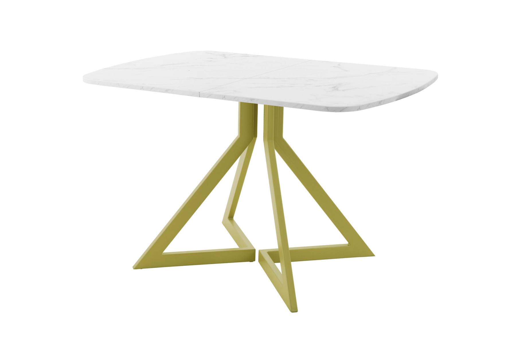 Обеденный стол AMC Elite (серии SLIM) / E20(1100) D2 (золото/Мрамор Кристалл)