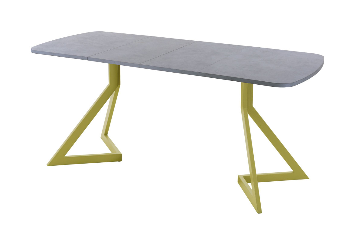 Обеденный стол AMC Elite (серии SLIM) / E20(1200) D2 (золото/Бетон Чикаго светло-серый)