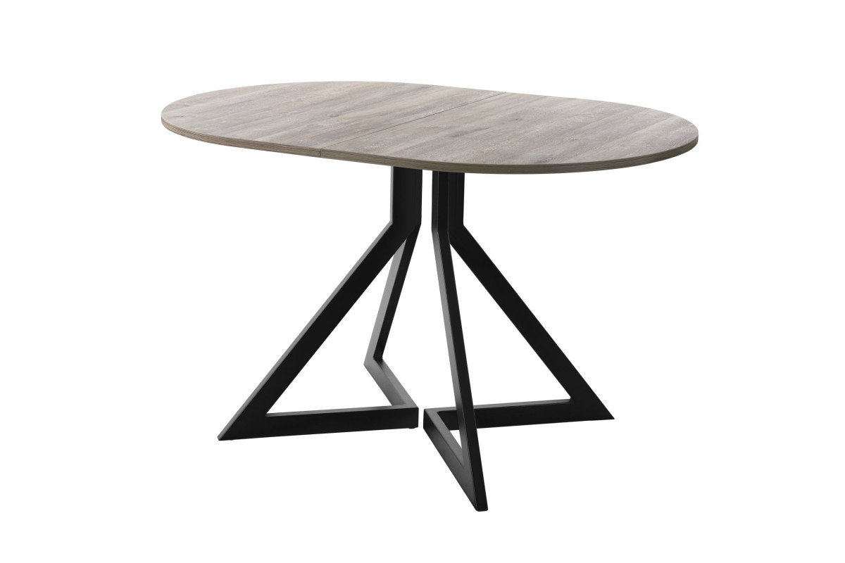 Обеденный стол AMC Elite (серии SLIM) / E20(1200) D3 (черный/Дуб Уайт-Ривер песочно-бежевый)