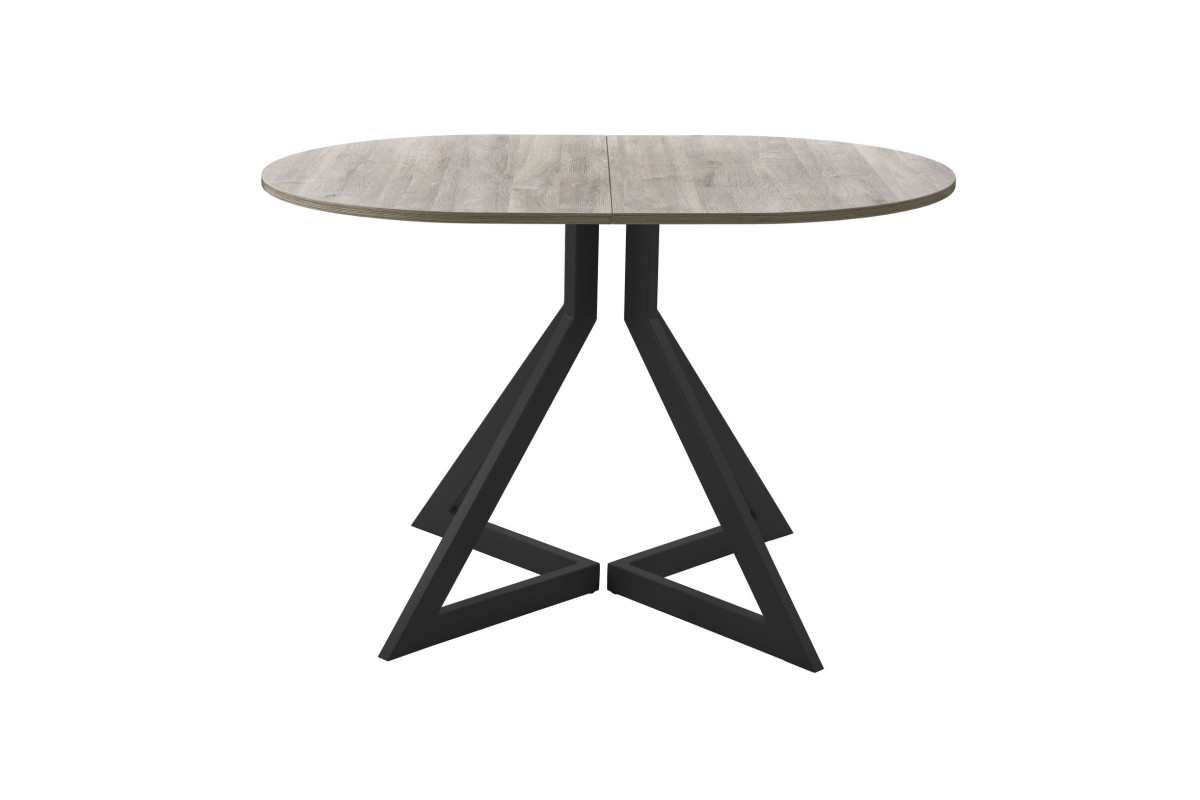 Обеденный стол AMC Elite (серии SLIM) / E20(1200) D3 (черный/Дуб Уайт-Ривер песочно-бежевый)