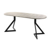 Обеденный стол AMC Elite (серии SLIM) / E20(1200) D3 (черный/Дуб Уайт-Ривер песочно-бежевый)