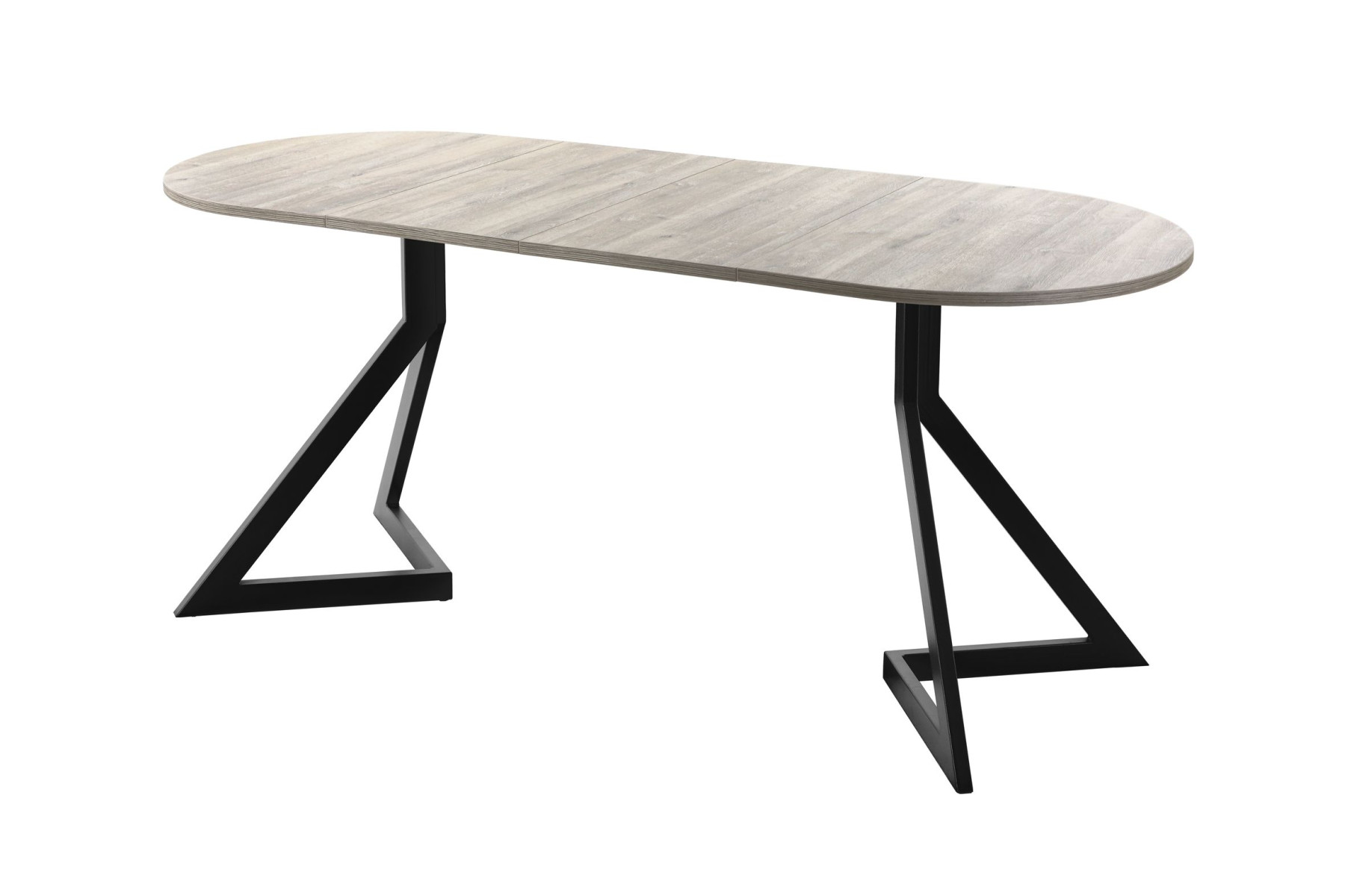 Обеденный стол AMC Elite (серии SLIM) / E20(1200) D3 (черный/Дуб Уайт-Ривер песочно-бежевый)