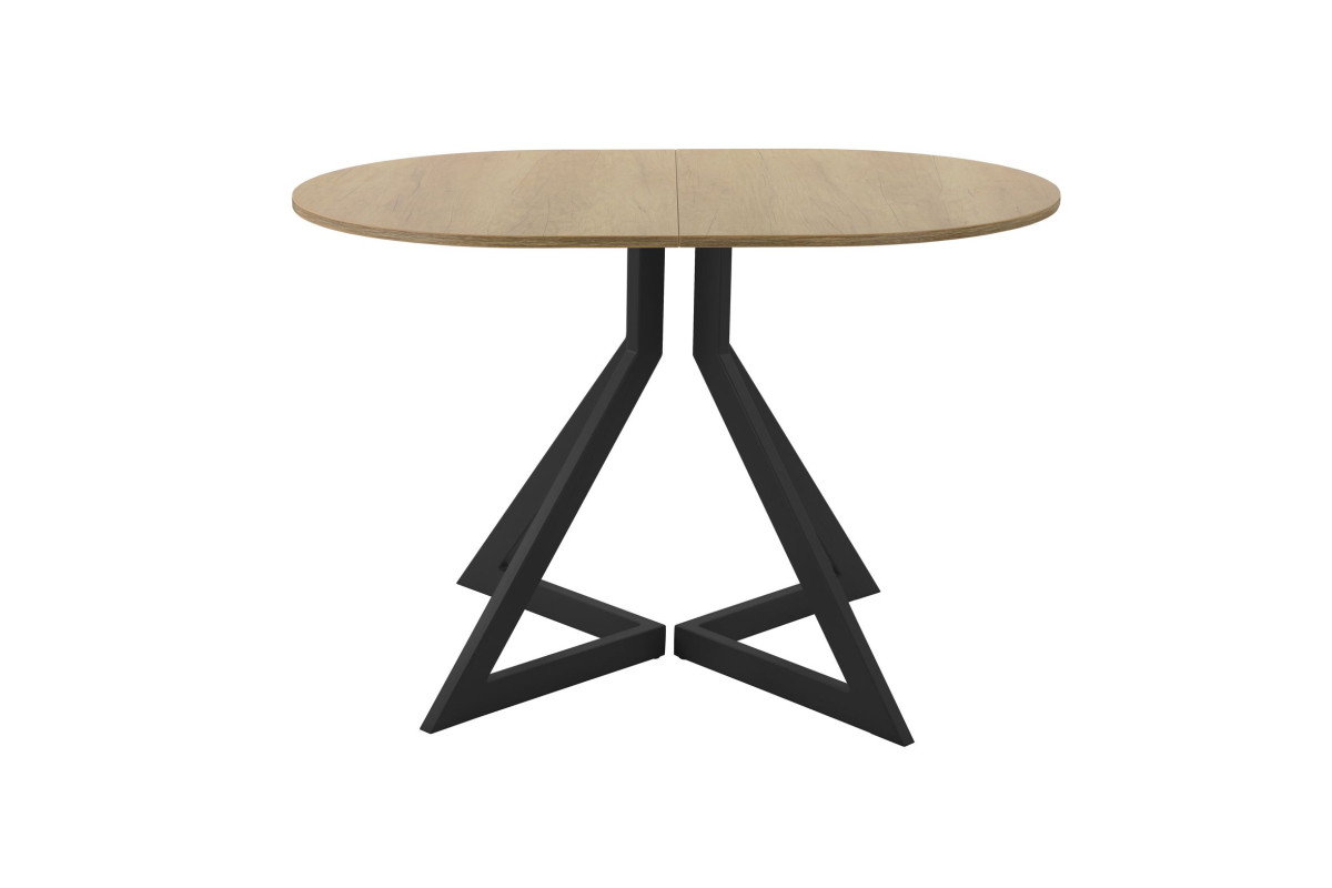 Обеденный стол AMC Elite (серии SLIM) / E20(1100) D3 (черный/Дуб Небраска Натуральный)