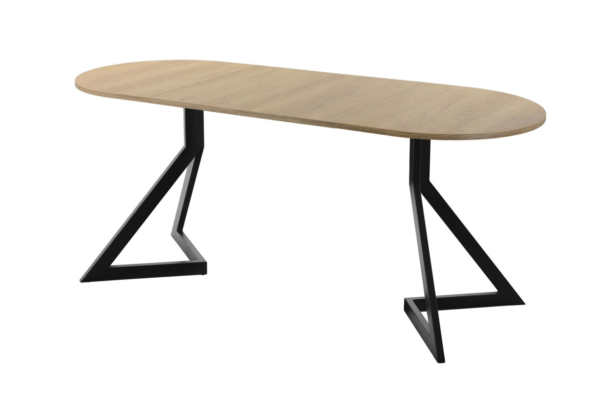 Обеденный стол AMC Elite (серии SLIM) / E20(1100) D3 (черный/Дуб Небраска Натуральный)