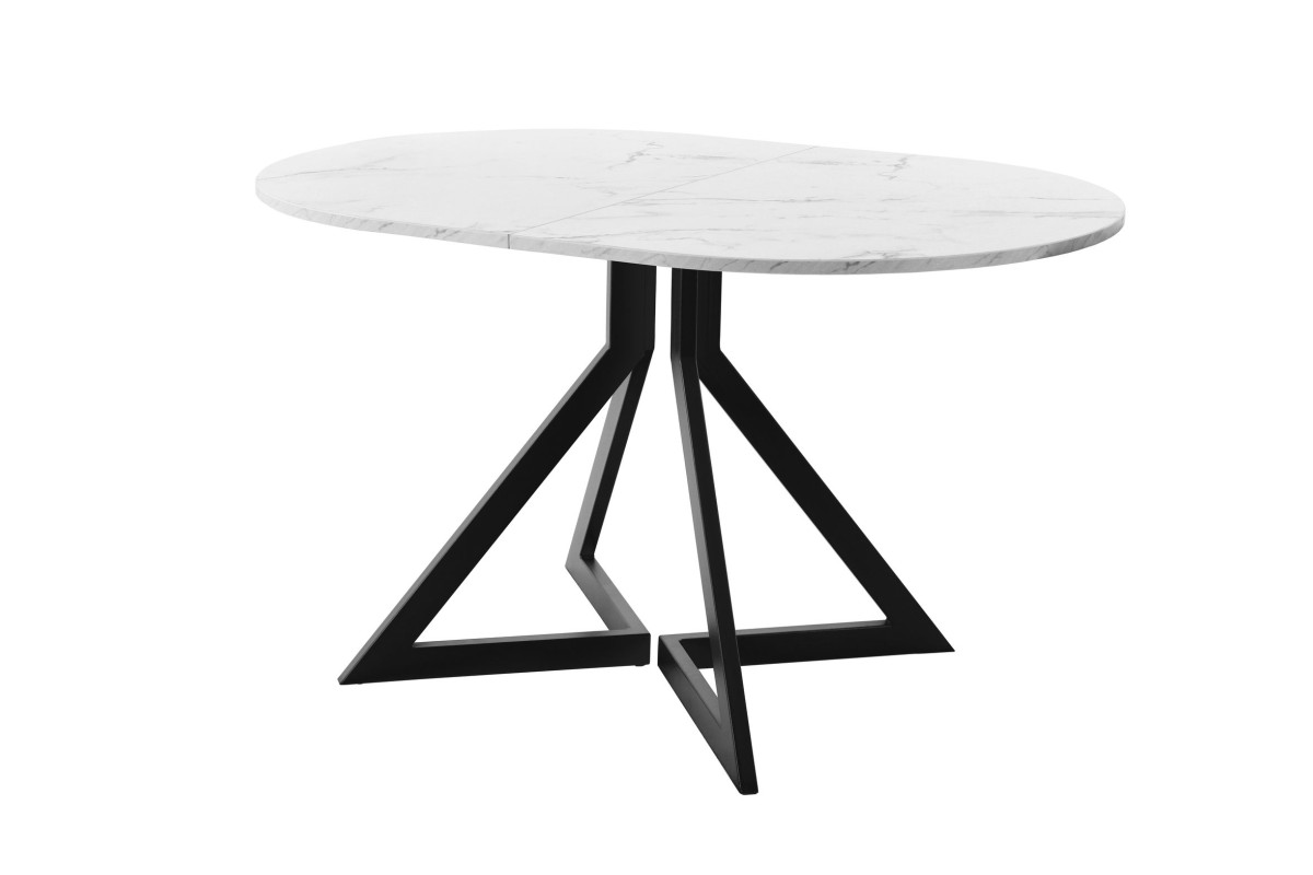 Обеденный стол AMC Elite (серии SLIM) / E20(1100) D3 (черный/Мрамор Кристалл)