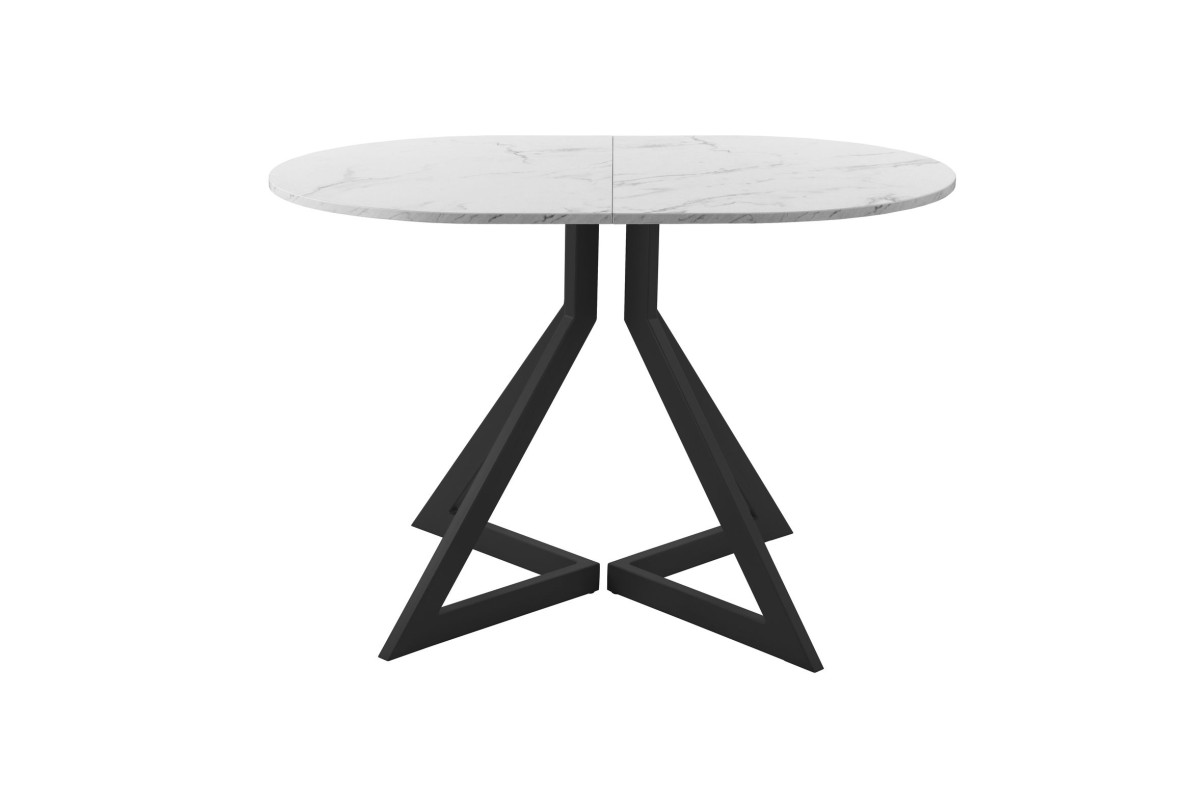 Обеденный стол AMC Elite (серии SLIM) / E20(1100) D3 (черный/Мрамор Кристалл)