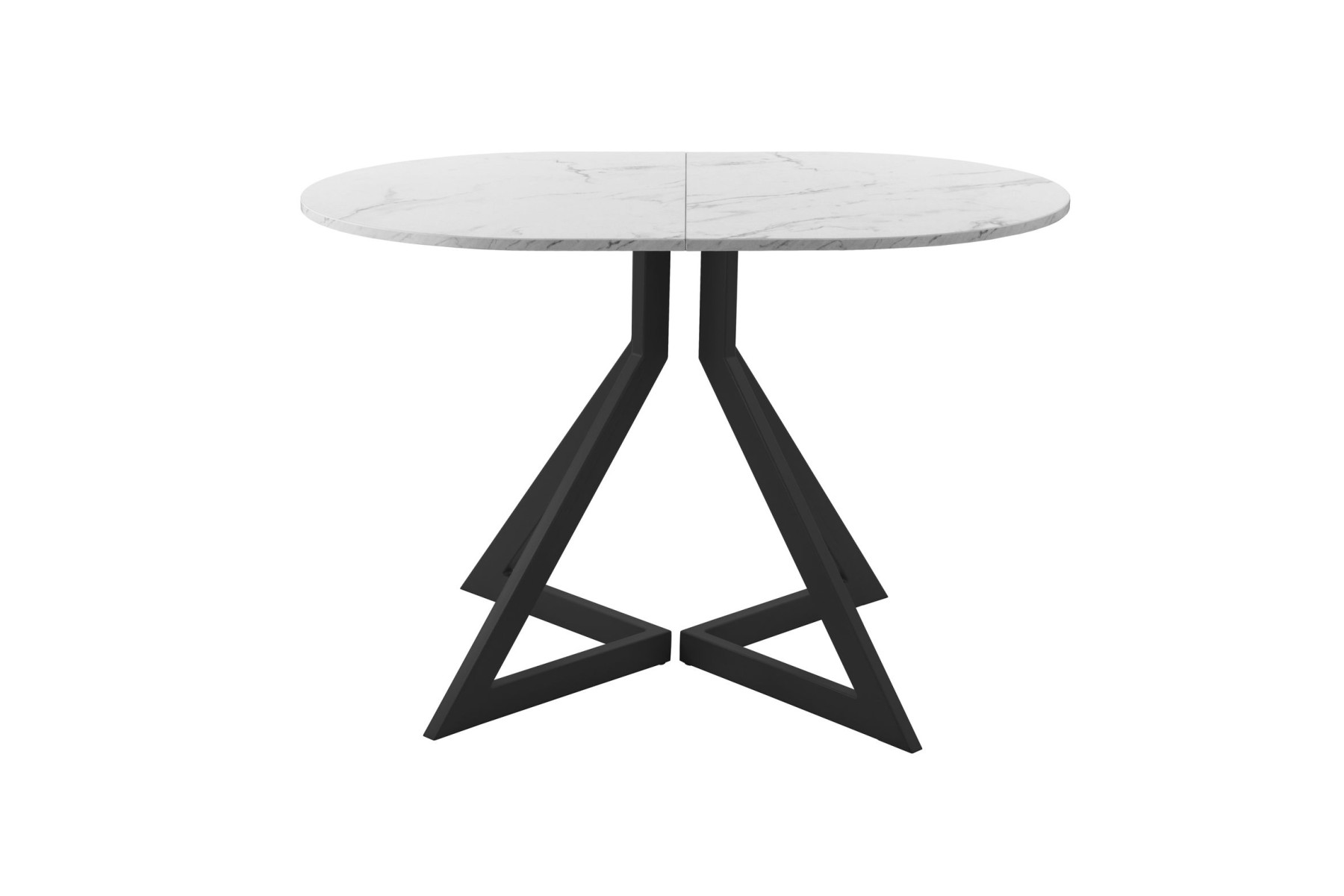 Обеденный стол AMC Elite (серии SLIM) / E20(1100) D3 (черный/Мрамор Кристалл)