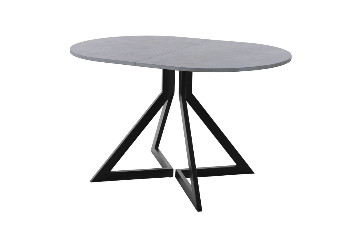 Обеденный стол AMC Elite (серии SLIM) / E20(1100) D3 (черный/Бетон Чикаго светло-серый)
