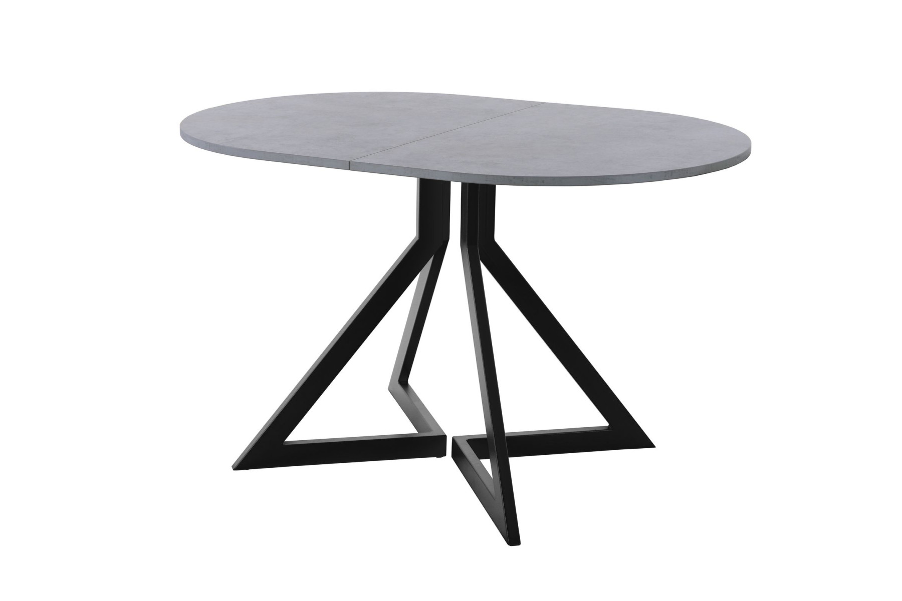 Обеденный стол AMC Elite (серии SLIM) / E20(1100) D3 (черный/Бетон Чикаго светло-серый)