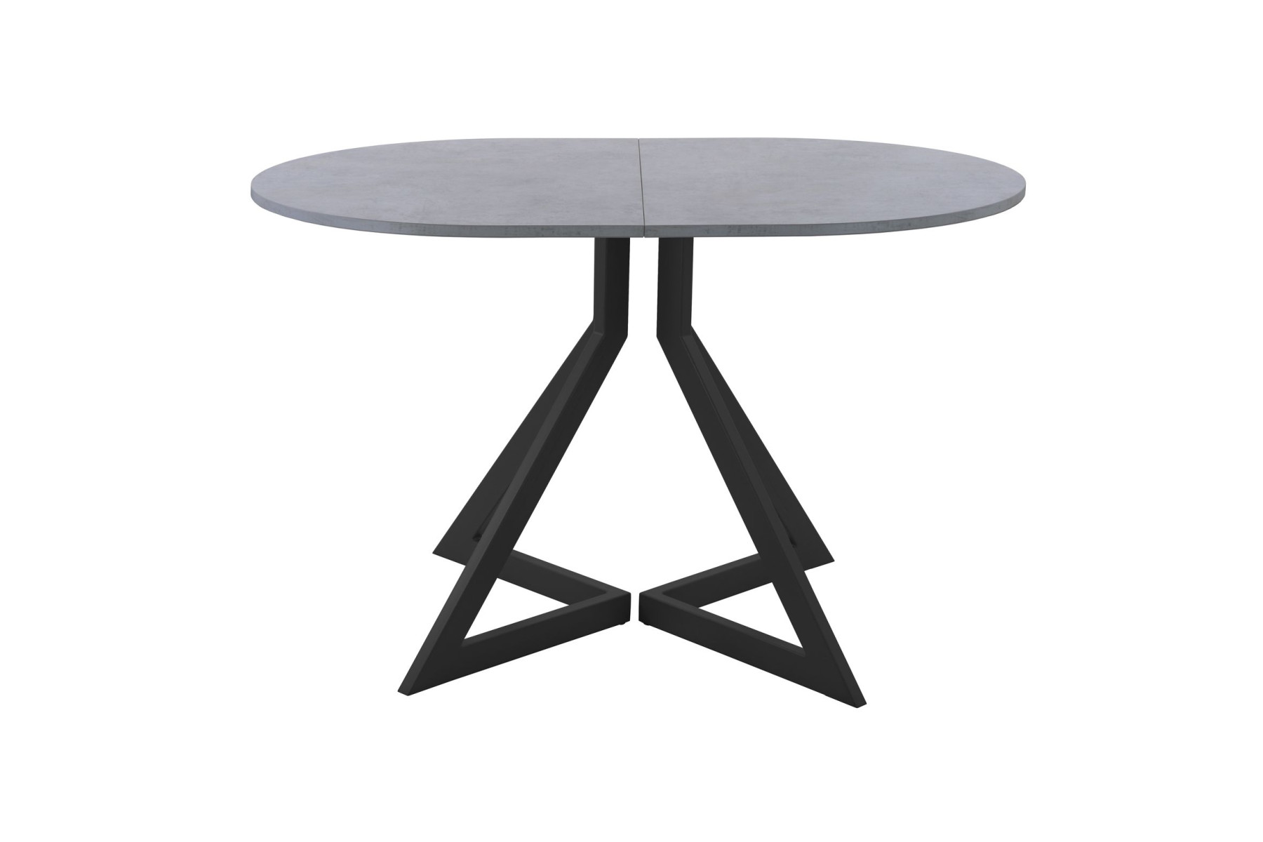 Обеденный стол AMC Elite (серии SLIM) / E20(1100) D3 (черный/Бетон Чикаго светло-серый)