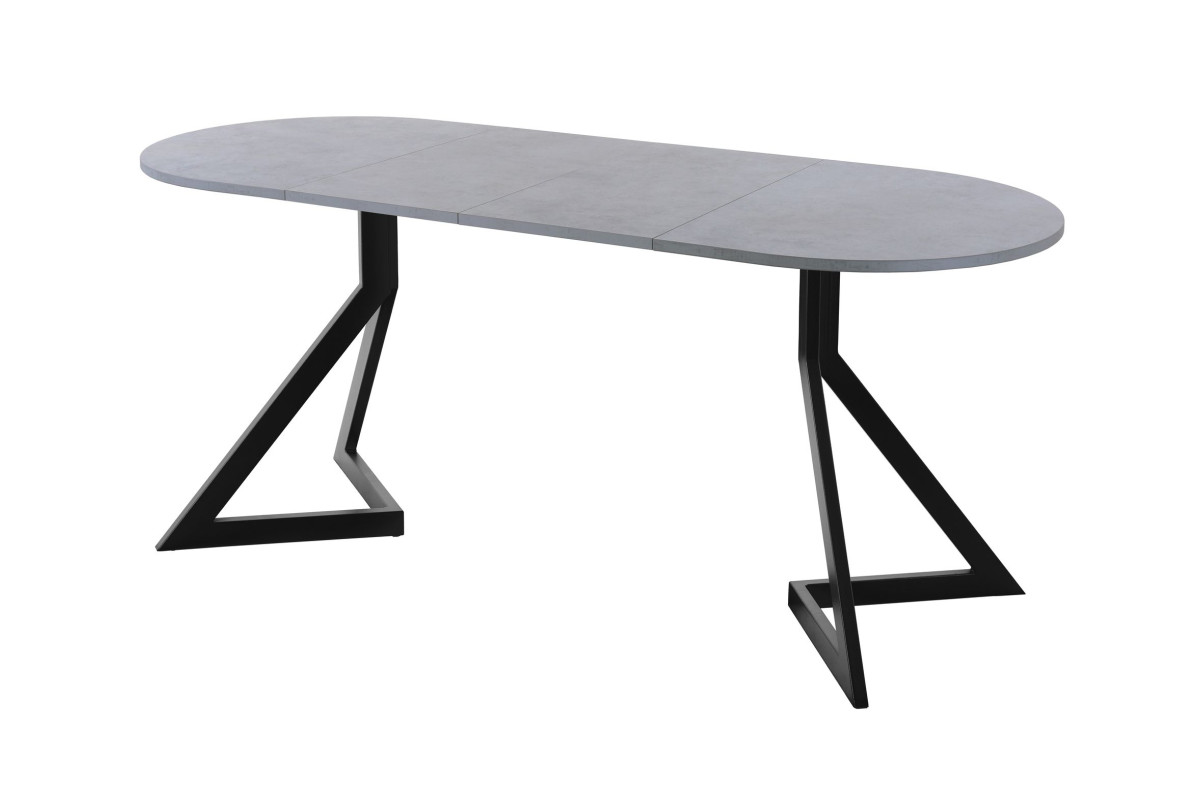 Обеденный стол AMC Elite (серии SLIM) / E20(1100) D3 (черный/Бетон Чикаго светло-серый)