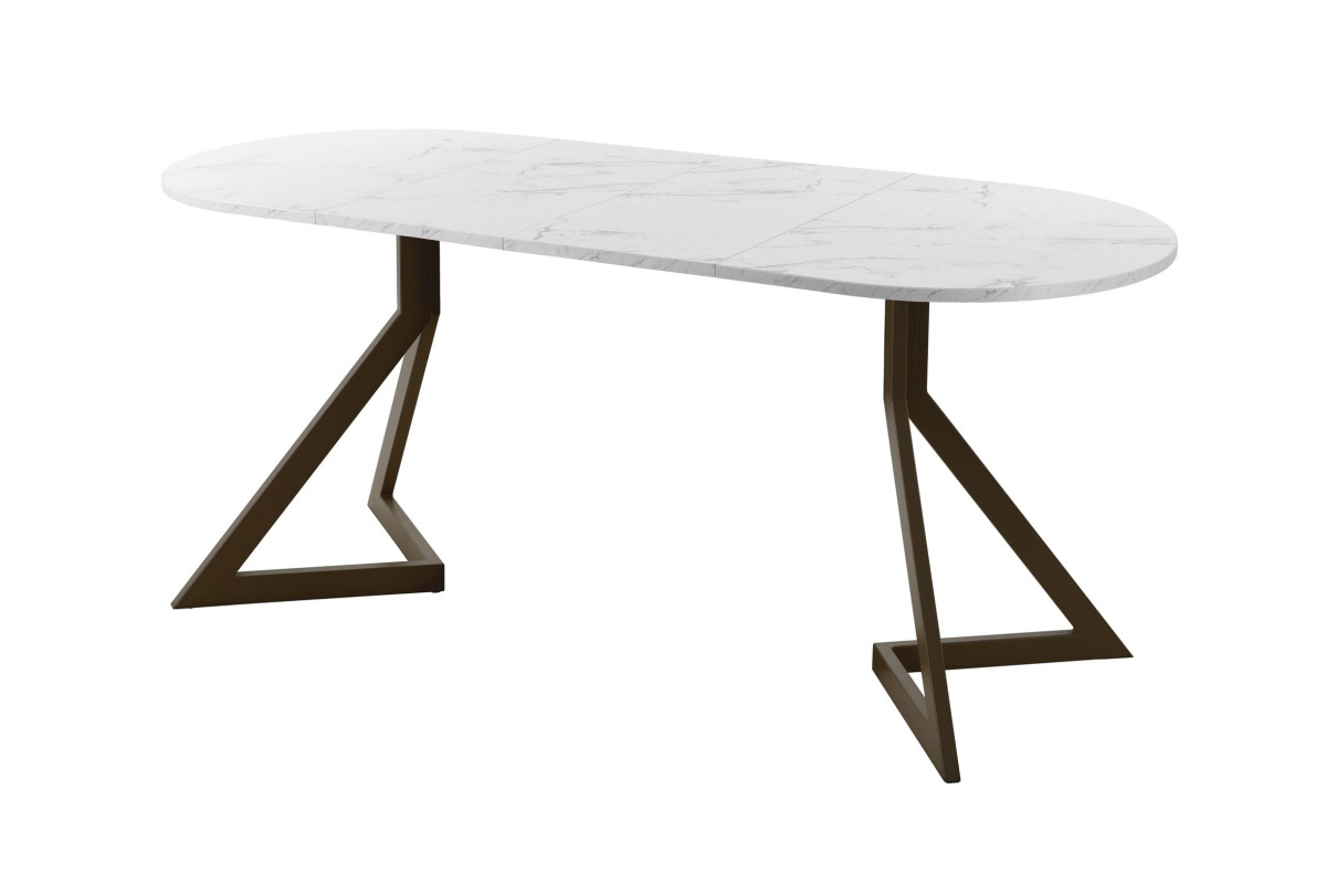 Обеденный стол AMC Elite (серии SLIM) / E20(1200) D3 (коричневый/Мрамор Кристалл)