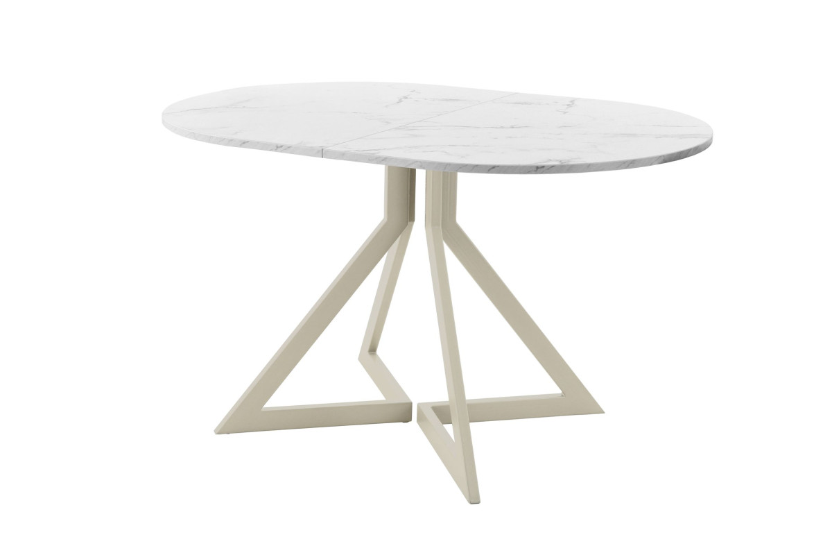 Обеденный стол AMC Elite (серии SLIM) / E20(1200) D3 (бежевый/Мрамор Кристалл)