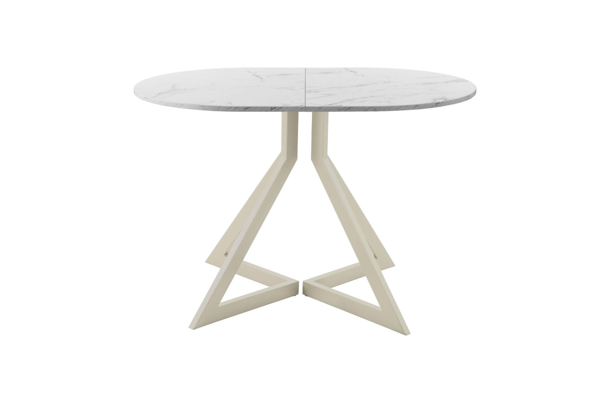 Обеденный стол AMC Elite (серии SLIM) / E20(1200) D3 (бежевый/Мрамор Кристалл)