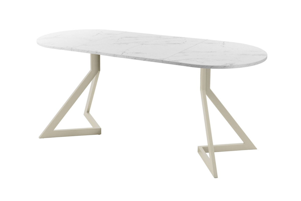 Обеденный стол AMC Elite (серии SLIM) / E20(1200) D3 (бежевый/Мрамор Кристалл)