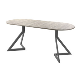Обеденный стол AMC Elite (серии SLIM) / E20(1200) D3 (графит/Дуб Уайт-Ривер песочно-бежевый)