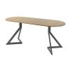 Обеденный стол AMC Elite (серии SLIM) / E20(1100) D3 (графит/Дуб Небраска Натуральный)