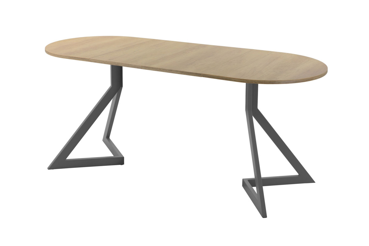 Обеденный стол AMC Elite (серии SLIM) / E20(1100) D3 (графит/Дуб Небраска Натуральный)