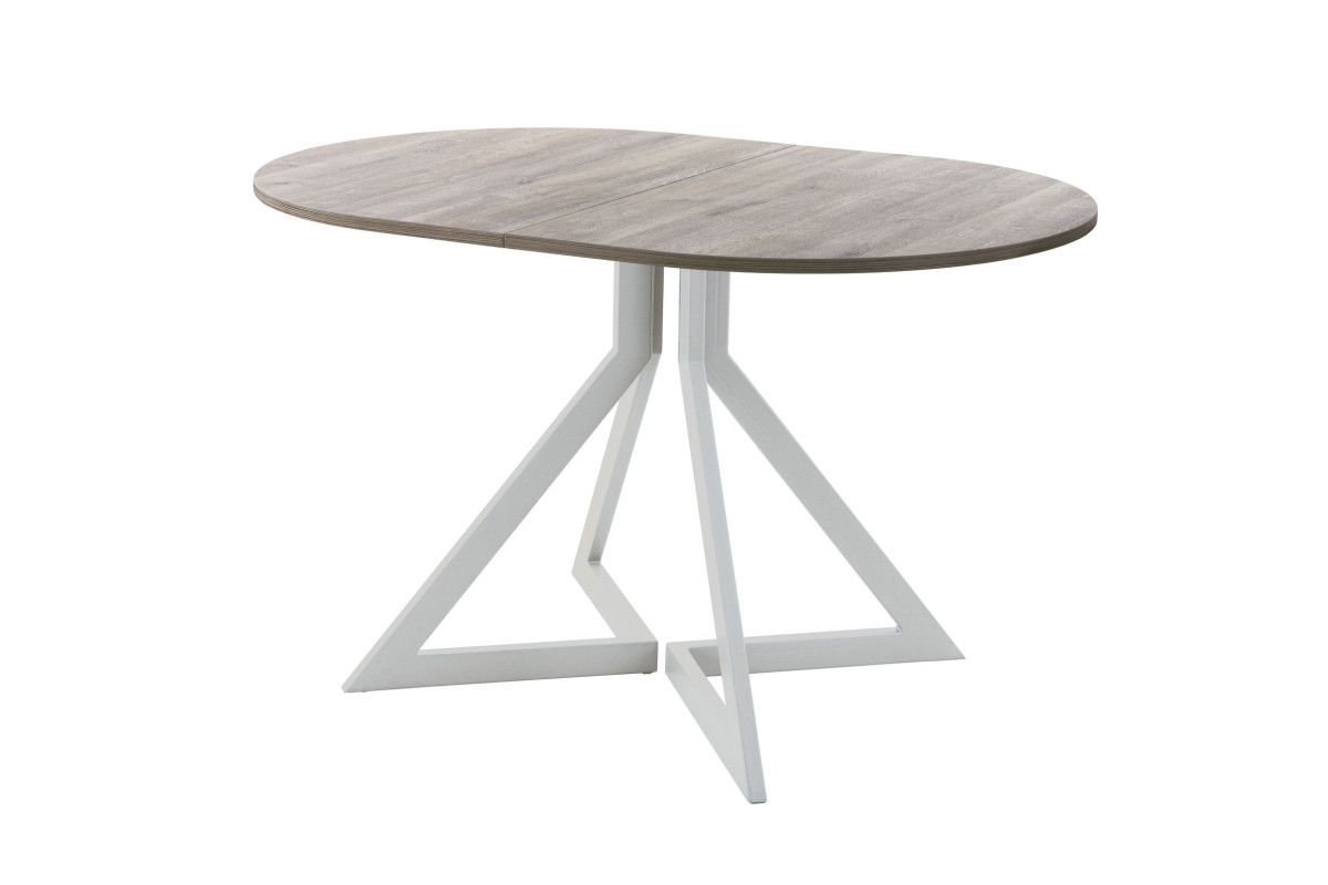 Обеденный стол AMC Elite (серии SLIM) / E20(1200) D3 (серебро/Дуб Уайт-Ривер песочно-бежевый)