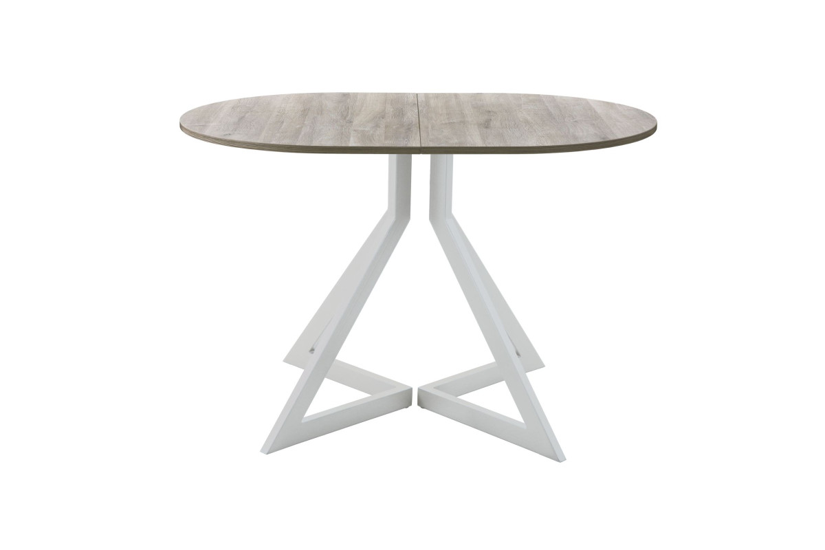 Обеденный стол AMC Elite (серии SLIM) / E20(1200) D3 (серебро/Дуб Уайт-Ривер песочно-бежевый)