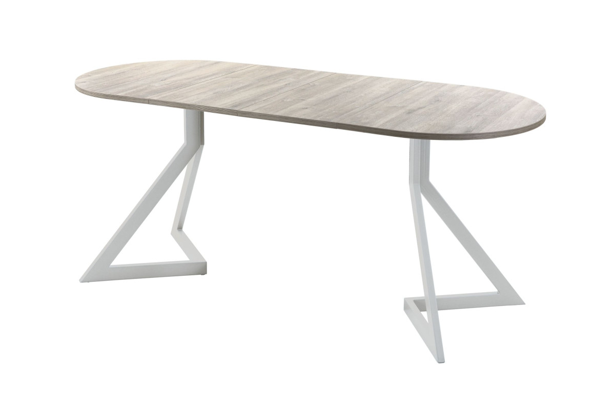 Обеденный стол AMC Elite (серии SLIM) / E20(1200) D3 (серебро/Дуб Уайт-Ривер песочно-бежевый)