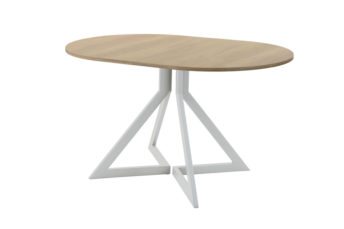 Обеденный стол AMC Elite (серии SLIM) / E20(1100) D3 (серебро/Дуб Небраска Натуральный)