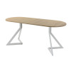 Обеденный стол AMC Elite (серии SLIM) / E20(1100) D3 (серебро/Дуб Небраска Натуральный)