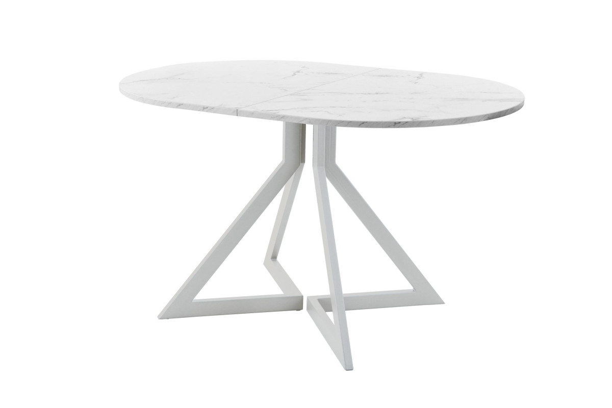 Обеденный стол AMC Elite (серии SLIM) / E20(1200) D3 (серебро/Мрамор Кристалл)