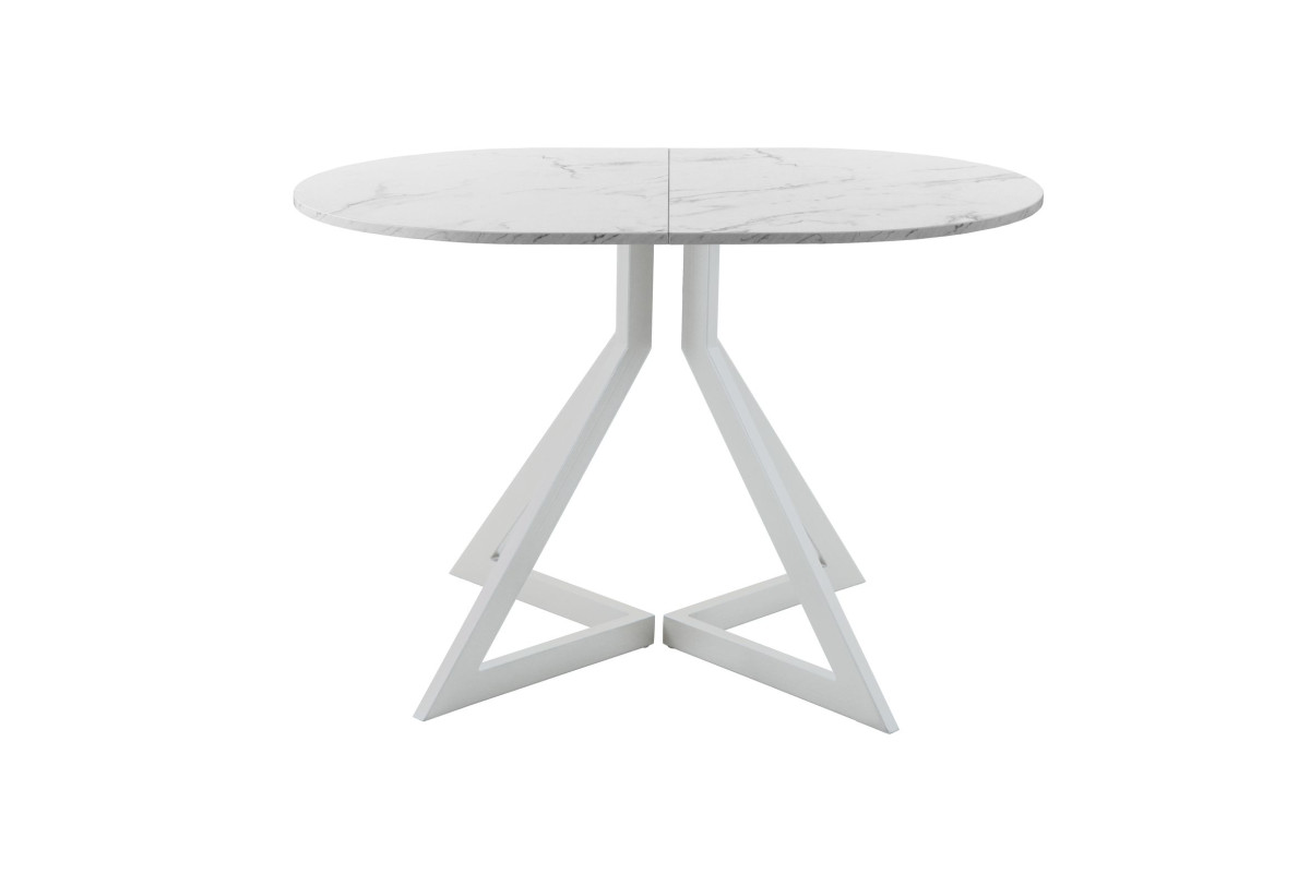 Обеденный стол AMC Elite (серии SLIM) / E20(1200) D3 (серебро/Мрамор Кристалл)