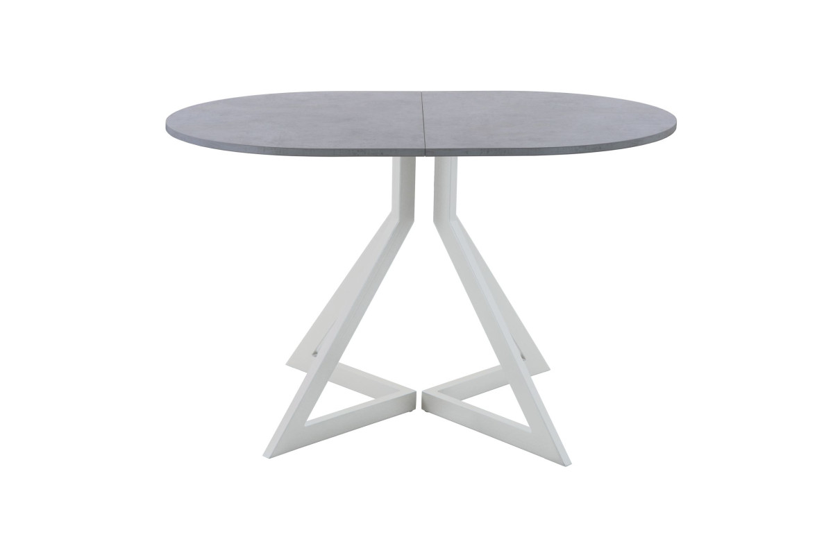 Обеденный стол AMC Elite (серии SLIM) / E20(1200) D3 (серебро/Бетон Чикаго светло-серый)