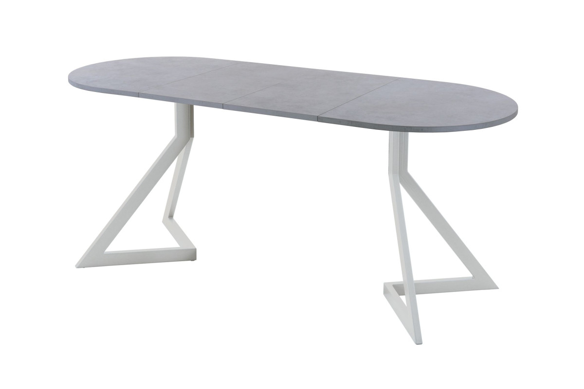 Обеденный стол AMC Elite (серии SLIM) / E20(1200) D3 (серебро/Бетон Чикаго светло-серый)