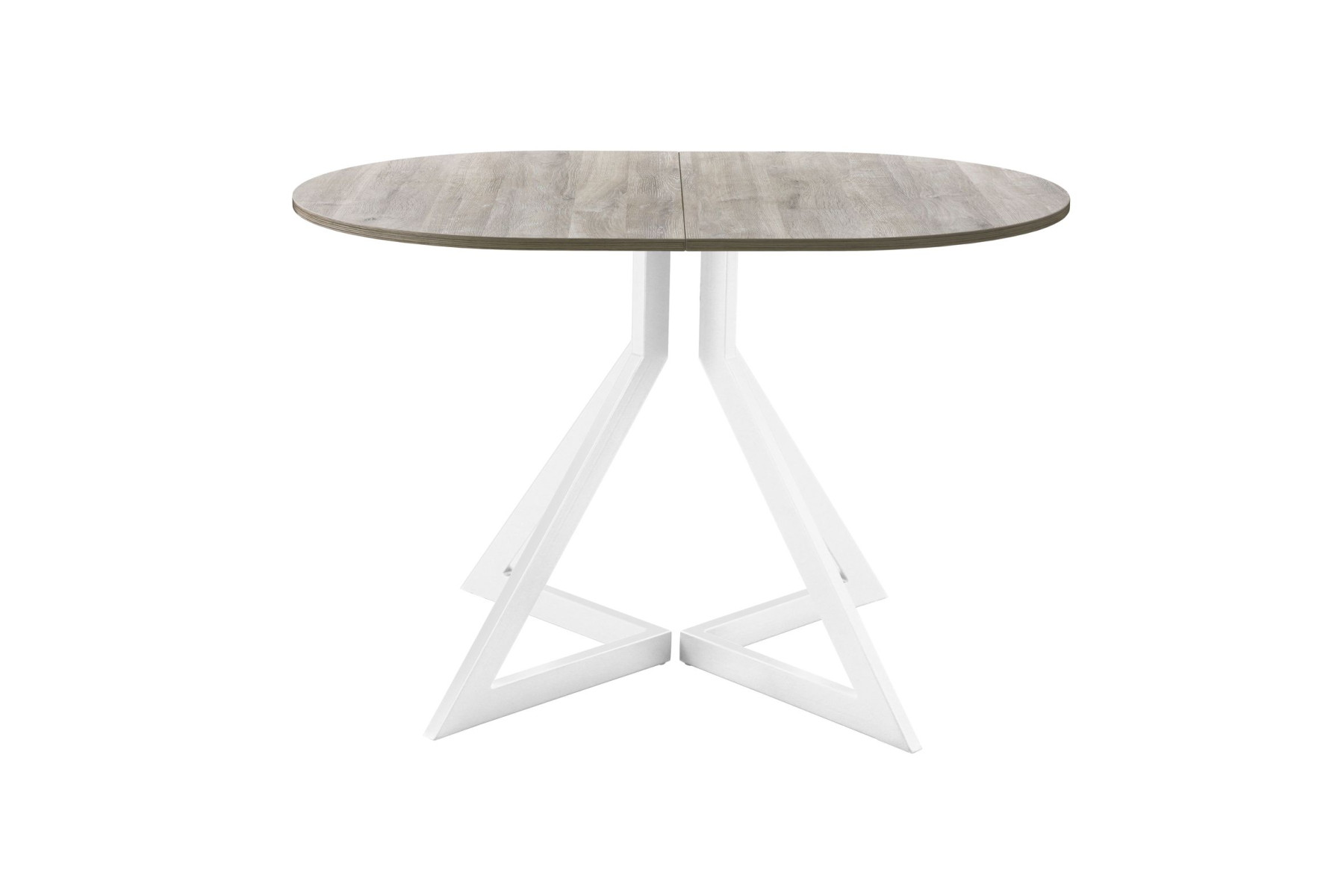 Обеденный стол AMC Elite (серии SLIM) / E20(1100) D3 (белый/Дуб Уайт-Ривер песочно-бежевый)