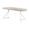 Обеденный стол AMC Elite (серии SLIM) / E20(1200) D3 (белый/Дуб Уайт-Ривер песочно-бежевый)