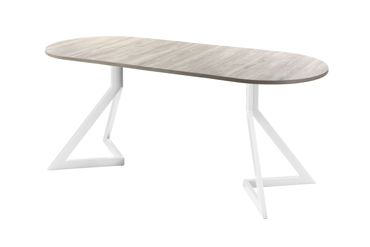 Обеденный стол AMC Elite (серии SLIM) / E20(1200) D3 (белый/Дуб Уайт-Ривер песочно-бежевый)