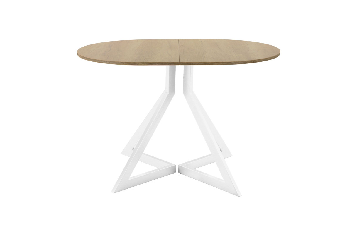 Обеденный стол AMC Elite (серии SLIM) / E20(1200) D3 (белый/Дуб Небраска Натуральный)